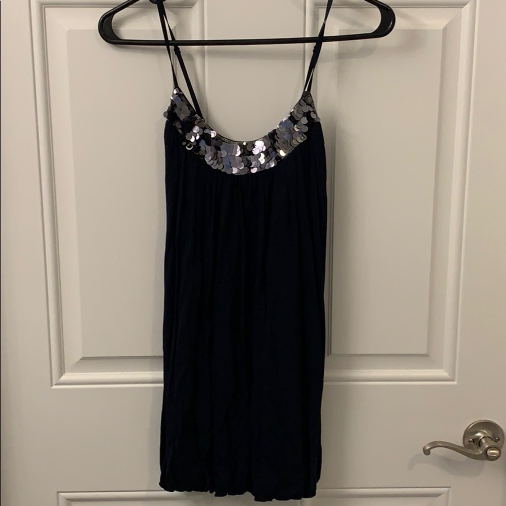 Navy spaghetti strap top